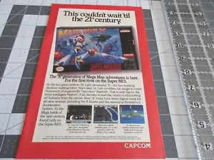 1993 Vtg Video Game Print Ad - MEGA MAN X - SUPER NINTENDO SNES - CAPCOM - Picture 1 of 3