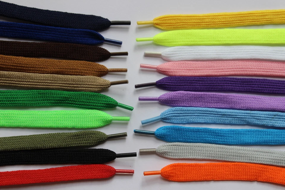 1 Pair Flat Shoelace 20 Colours Boots Trainer Skate Shoe Lacws - Image 1 of 1
