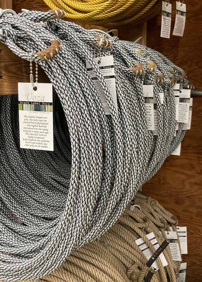 COWBOY CORDAGE INC. Uoza Black Label 3 Strand BWS 9.0 x 50' Ranch Poly Rope