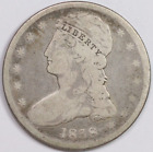 1838 50C Silver Capped Bust Half Dollar Fine F Circulated Us Coin