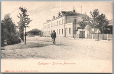 CARTOLINA CODOGNO LODI TRENO STAZIONE FERROVIARIA 2V2