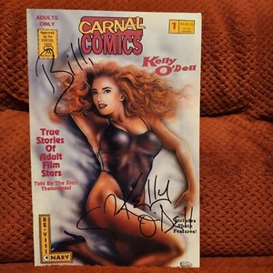 Kelly O'Dell LOT OF 6 RARE ITEMS Signed Comic + 4 AD SLICKS (2Signed) + VHS Tape - Picture 1 of 6
