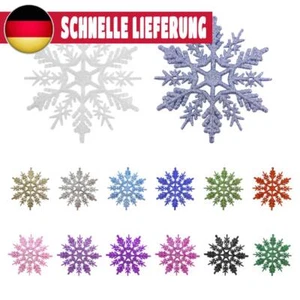 Fiocchi di Neve Luminosi 10 cm 24 Pezzi Fiocchi di Neve Invernali Decorazione Fiocchi di Neve per K - Foto 1 di 15