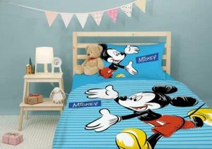 Juego de funda nórdica y almohada de poliéster individual Mickey Mouse de 3 piezas - Imagen 1 de 1
