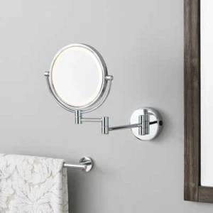 Signature Hardware HARBIN DOUBLE-SIDED WALL-MOUNT LIGHTED MAKEUP MIRROR -481279 - Picture 1 of 1