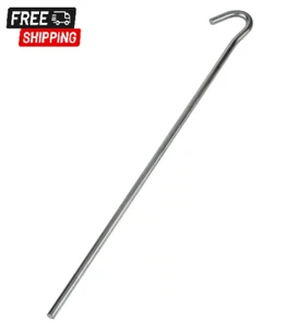 Everbilt 9 in. Tent Stake, Zinc Plated Steel, Heavy Duty Design (10-Pack) NEW - Picture 1 of 2