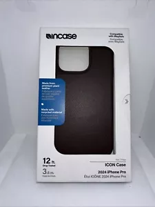 InCase ICON Case w/ MagSafe for iPhone 16 Pro, Premium Plant Leather - Picture 1 of 3