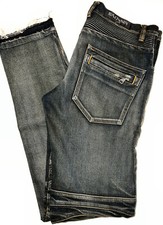 balmain distressed mens moto jeans