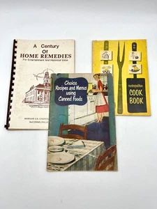 Lot of 3 Vintage Metropolitan Cookbook - Home Remedies - Can Co Recipes & Menus - Imagen 1 de 11