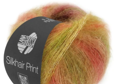 (kg/278€) SOPO Silkhair PRINT Lana Grossa 25g F 404 cameloliv KidMohair Seide - Bild 1 von 3