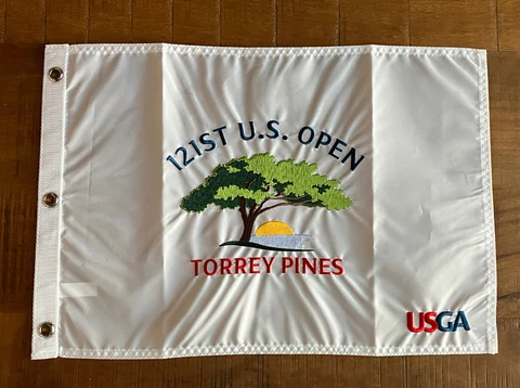 2021 US Open Flag - Torrey Pines - Embroidered Pin Flag - Jon Rahm Champion! Cover