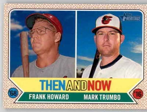 2017 Heritage Then & Now Mark Trumbo Frank Howard Senators Insert Orioles #1 - Picture 1 of 2