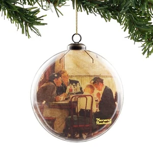 Norman Rockwell Saying Grace Ornament - Enesco - Large 5" Glass Ornament - New - Picture 1 of 1