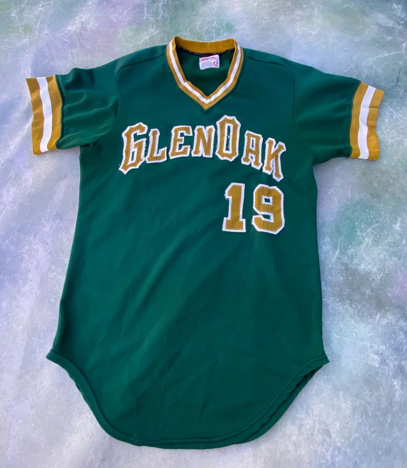 Camiseta de béisbol vintage Wilson Glen Oak Golden Eagles para hombre #19 talla 42. Foto 1 de 4