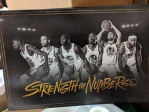 Golden State Warriors 2019 NBA Finals Playoffs Cheer Card Strength in Numbers - Picture 1 of 3