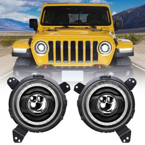 Faros Halo 2025 más nuevos con soporte para Jeep Wrangler Rubicon Sahara Sport JL - Imagen 1 de 11
