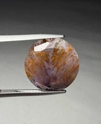 S011- Super Siete, Piedra de Melodía, Cristal Sagrado, Armonía, Cacoxenita en Amatista Foto 1 de 4