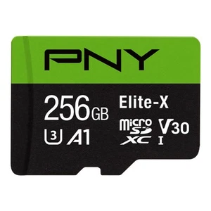 PNY Elite X 256GB Micro SD Card Class 10 U3 4K Video A1 High Speed Storage - Picture 1 of 8