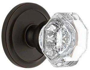 Grandeur CIRCHM_PRV_234_CS Chambord Crystal Solid Brass Privacy - Bronze - Picture 1 of 1