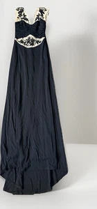 Vintage J.Ribkoff Couture Dress Joseph Ribkoff Black Beaded Sheer Floral Gown 4 - Picture 1 of 11