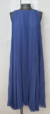 Vestido Max Mara Beaut azul seda forrado, talla 10 y puede caber grande o Reino Unido 14 Foto 1 de 4