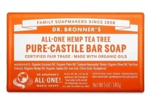 Dr. Bronner's Pure Castile Soap 5oz Bar/ALL ONE Hemp Tea Tree - Picture 1 of 7