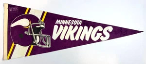 Vintage Minnesota Vikings Full Size Pennant NFL Football 1980s 1990s Licensed - Picture 1 of 3