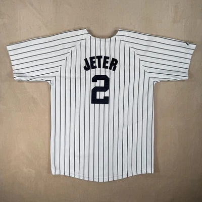 Derek Jeter New York Yankees Baseball Jersey MLB Majestic YOUTH Size 18/20 - Image 1 of 4