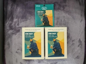 New Lot 24 Birthday Cards w/ Envelopes Thinker Beer Fun Fact + Fridge Art Magnet - Picture 1 of 10