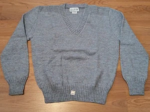 Nuevo de Lote Antiguo Años 70 Helen Sue Suéter Cuello M Gris Mezcla Lana - Imagen 1 de 5