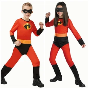 Kids Boys Girls The Incredibles Cosplay Fancy Dress Costume Party Bodysuit New - Picture 1 of 8