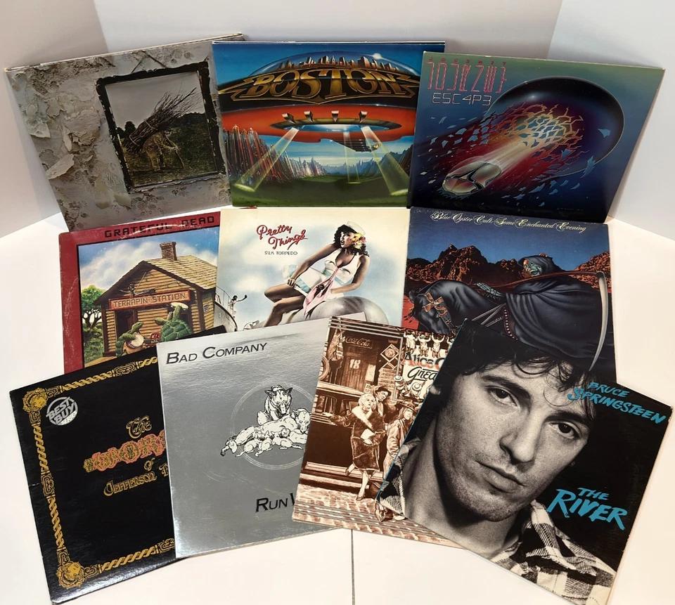 Classic Rock Vinyl LP Lot Led Zeppelin Grateful Dead Boston Journey Alice Cooper Foto 1 de 4