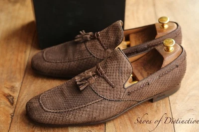 Gucci Brown Snake Skin Tasselled Loafers Shoes Men's UK 10 US 11 EU 44 - image 1 of 4