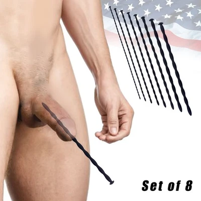 8 PIEZAS Dilatador de Sonido Estirador de Uretra Dilatador de Pene Uretral de Silicona 8 PIEZAS Foto 1 de 4