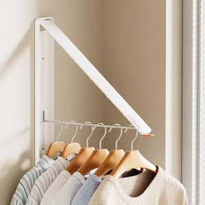 Clothes Drying Rack,Laundry Room Wall Mounted Retractable Clothes Hanger Dryi... - Picture 1 of 8