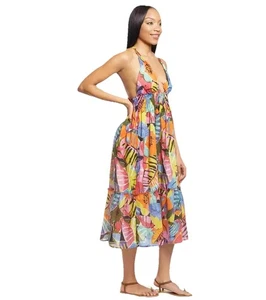 Vestido Floral Polo Ralph Lauren Extra Pequeño Batik Vestido Calado Natación Encubrimiento Nuevo - Imagen 1 de 6