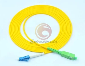 SC/APC to LC/UPC SM Single Mode 9/125 Fiber Patch Cord Simplex 10 Meter - Afbeelding 1 van 10