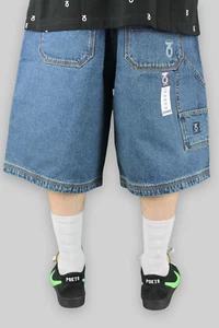 360 Threesixty Erwachsene & Kinder Baggy Carpenter Jorts Jeansshorts schmutzig blau 90er - Bild 1 von 3