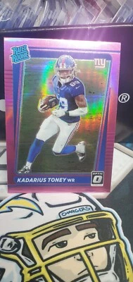 2021 Donruss Football Kadarius Toney Pink Holo Optic Preview RC #P-264 Giants - Image 1 of 2