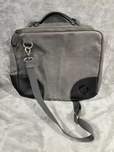 LODEN DAGER Grey Heavy Canvas Satchel Crossbody Zip Messenger Bag Customized - Picture 1 of 14