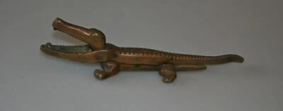 Bronze Crocodile Figure Nut Cracker Bar art  2 - Image 1 of 4