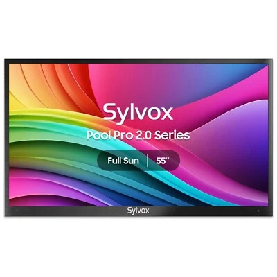 SYLVOX 55'' Outdoor smart TV IP55 weatherproof App store 2000 nits for Full sun - Image 1 of 4