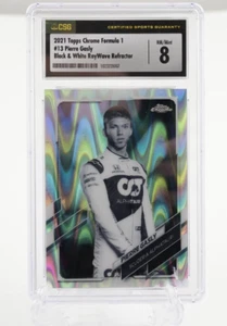 2021 Topps Chrome Formula 1 Pierre Gasly Black and White Raywave Ref. CSG 8 #13 - Picture 1 of 2