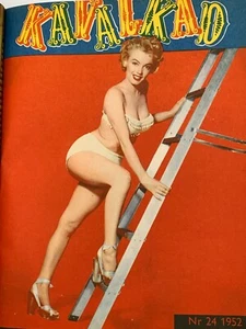KAVALKAD 1952-1953 - Sammelband gebunden - Pin up Girls - schwedisches Magazin - Bild 1 von 11