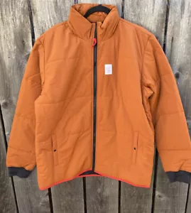 Giacca tampone medio uomo nuova con etichette Topo Designs PrimaLoft arancione XL repellente isolato - Foto 1 di 12