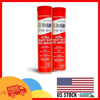 NLGI Certified Heavy Duty Red Grease - 2 x 14 Oz Tubes for Lasting Performance - Image 1 of 4