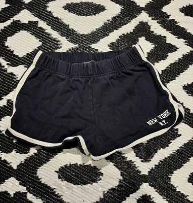 Brandy Melville John Galt Shorts Navy With Trim New York One Size - Image 1 of 4