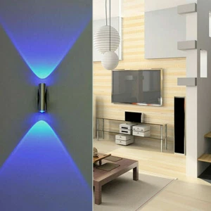 New Double-headed LED Wall Lamp Sconce Bar Porch Ceiling Blue Wall Home Lights - Picture 1 of 10