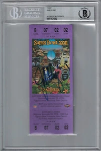 John Elway Autographed Denver Broncos Super Bowl XXXII Ticket BAS 24649 - Picture 1 of 2