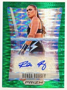 2023 Prizm WWE Ronda Rousey Throwback Signatures Green Pulsar Auto #TB-RRS /10 - Picture 1 of 2